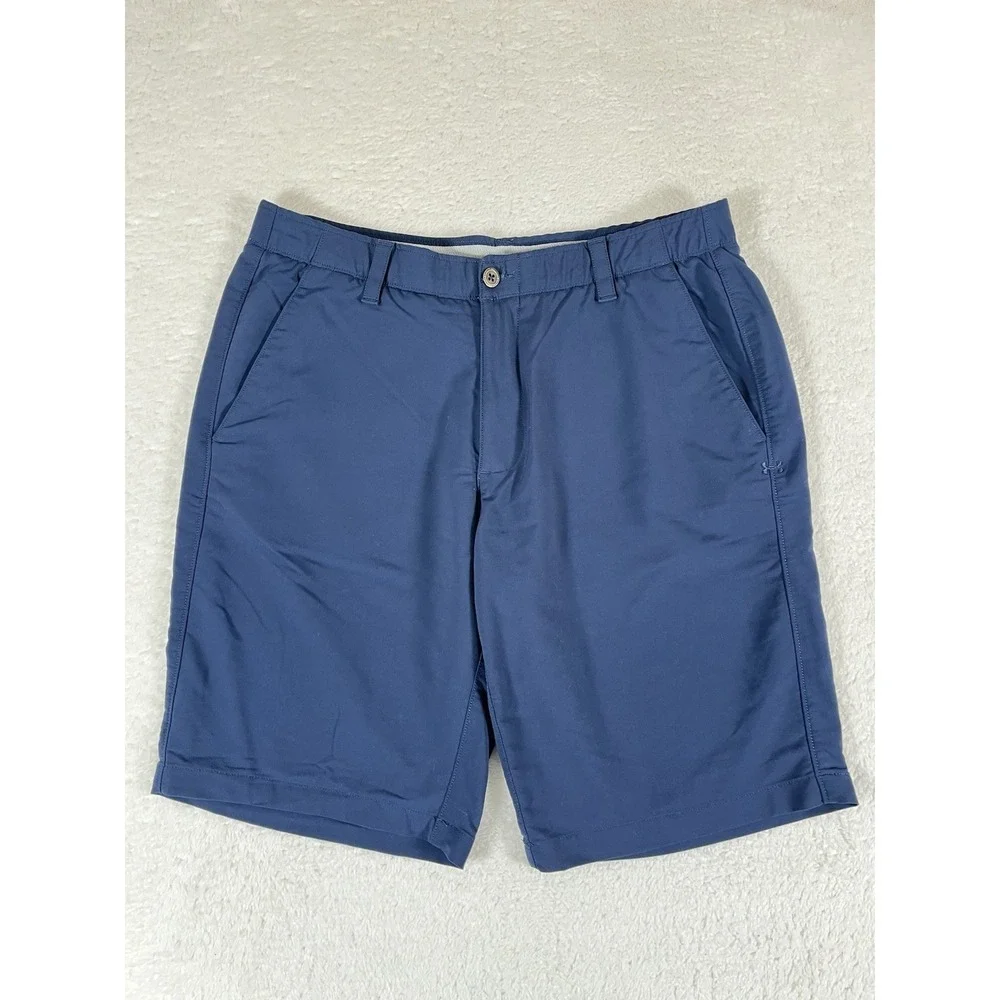 Under Armour 1253487-409‎ Match Play Stretch Blue Golf Shorts Mens Sz 38 (36x11)